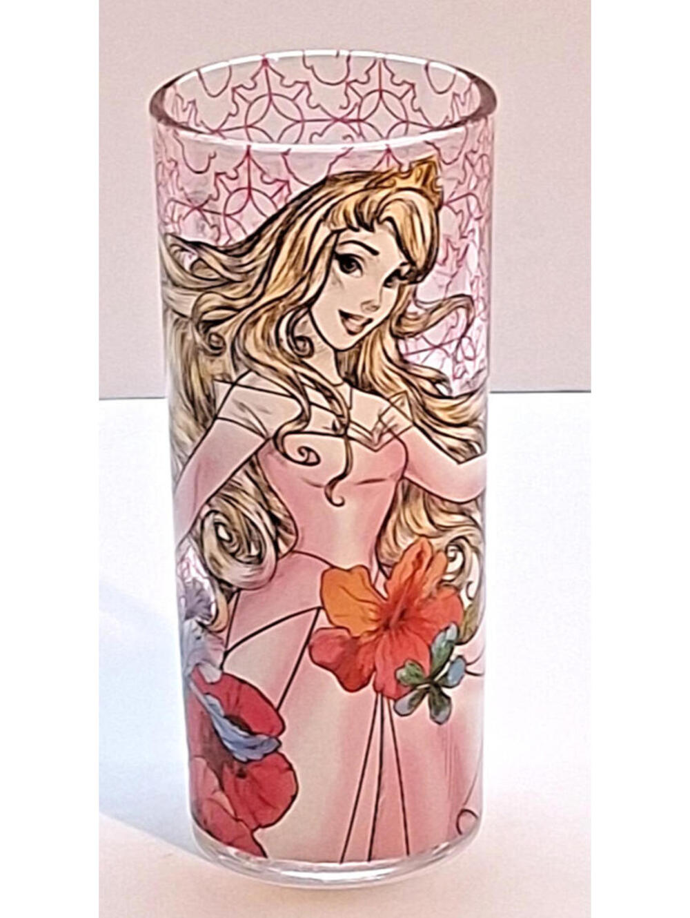 Sleeping Beauty Disney Fashionista Princess Floral Tumbler Glass Silver Buffalo